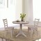 International Concepts Round 36 in Rd Extension Dining Table, 2 Emily Chairs, Washed Gray Taupe, 36 in W, 48 in L, Wood K09-36RXT-27B-C617-2 - alternate 2
